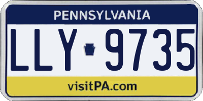 PA license plate LLY9735