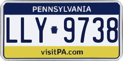 PA license plate LLY9738