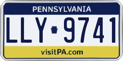 PA license plate LLY9741