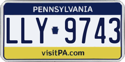 PA license plate LLY9743
