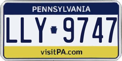PA license plate LLY9747