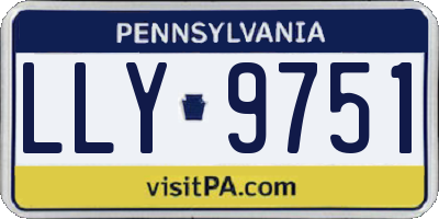 PA license plate LLY9751