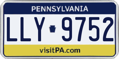 PA license plate LLY9752