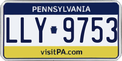 PA license plate LLY9753