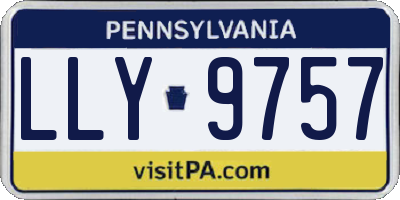 PA license plate LLY9757