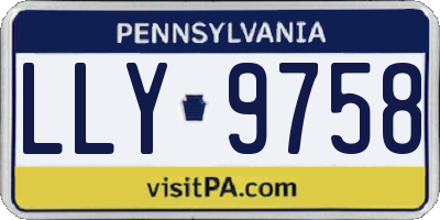 PA license plate LLY9758