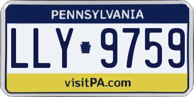 PA license plate LLY9759
