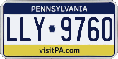 PA license plate LLY9760