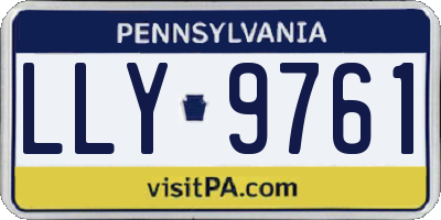 PA license plate LLY9761