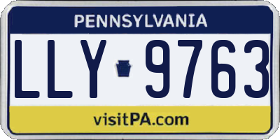 PA license plate LLY9763