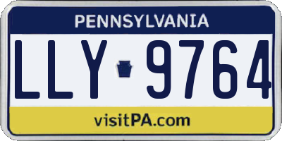 PA license plate LLY9764