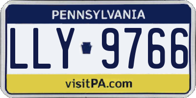 PA license plate LLY9766
