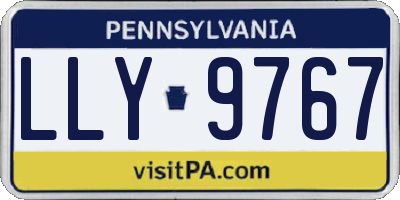 PA license plate LLY9767