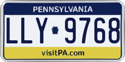 PA license plate LLY9768