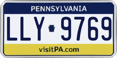 PA license plate LLY9769