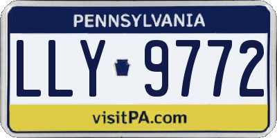 PA license plate LLY9772