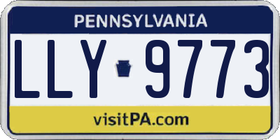 PA license plate LLY9773