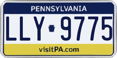 PA license plate LLY9775