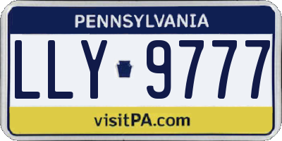 PA license plate LLY9777