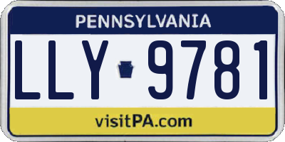 PA license plate LLY9781