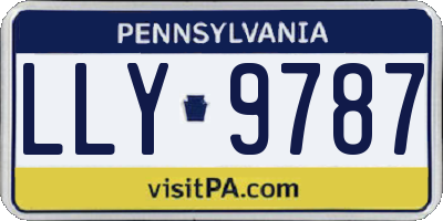 PA license plate LLY9787
