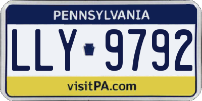 PA license plate LLY9792