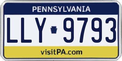 PA license plate LLY9793