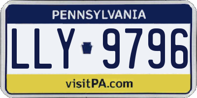 PA license plate LLY9796