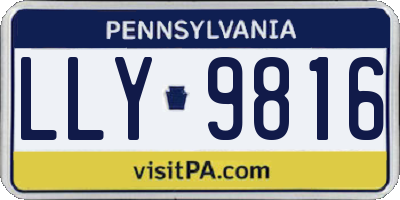 PA license plate LLY9816