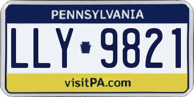 PA license plate LLY9821