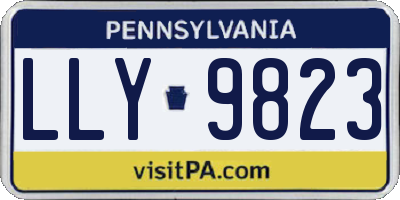 PA license plate LLY9823
