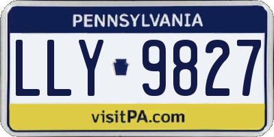 PA license plate LLY9827