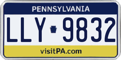PA license plate LLY9832