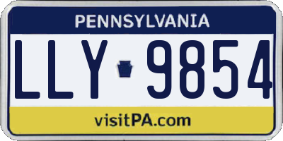 PA license plate LLY9854