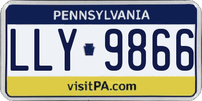 PA license plate LLY9866