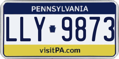 PA license plate LLY9873