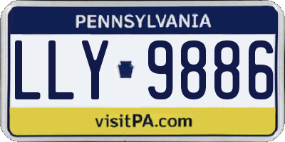 PA license plate LLY9886