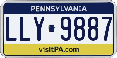 PA license plate LLY9887