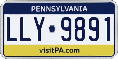 PA license plate LLY9891