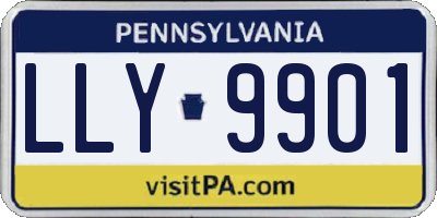 PA license plate LLY9901
