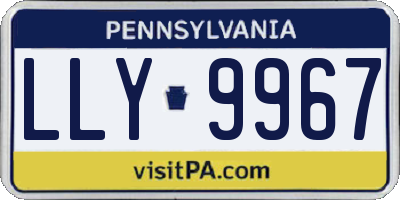 PA license plate LLY9967