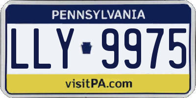 PA license plate LLY9975