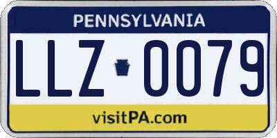 PA license plate LLZ0079