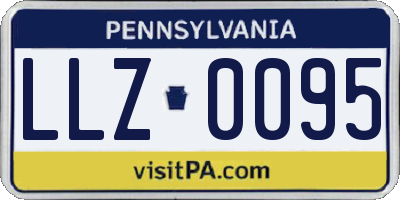 PA license plate LLZ0095