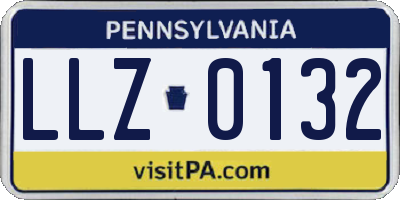 PA license plate LLZ0132