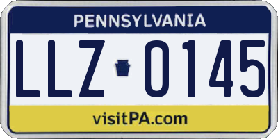 PA license plate LLZ0145