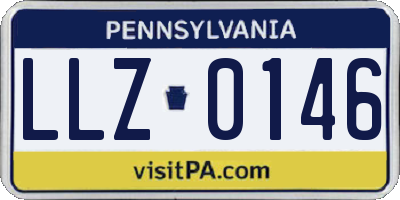 PA license plate LLZ0146