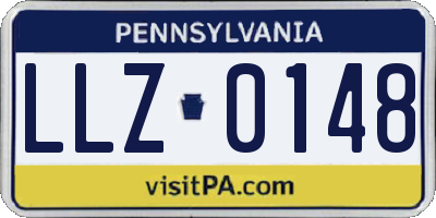 PA license plate LLZ0148