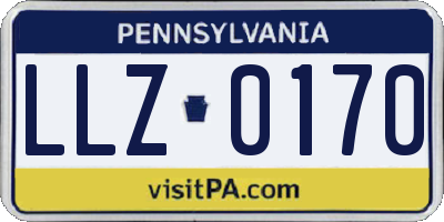 PA license plate LLZ0170