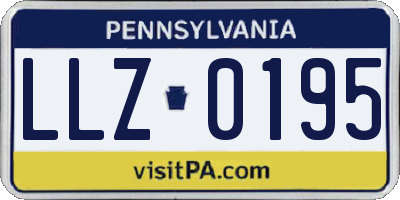 PA license plate LLZ0195